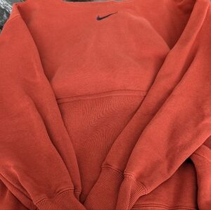Nike Rust Colored Sweatshirt with Black Swoosh